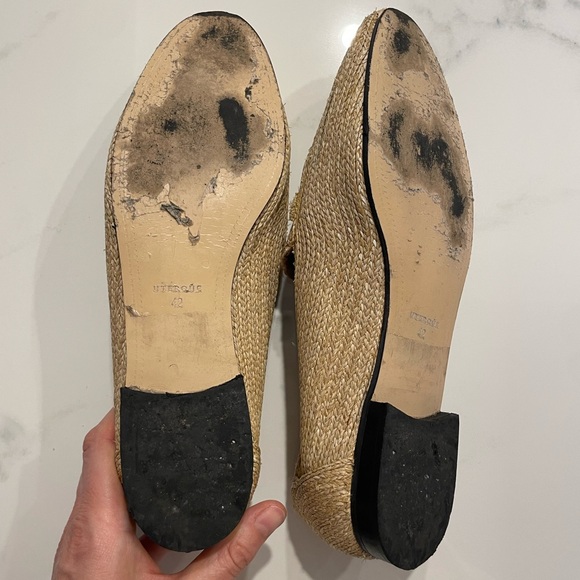 Uterque straw loafers with gold hardware - Picture 6 of 6